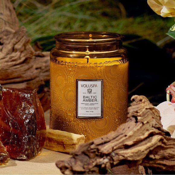 Voluspa Other - Anthropologie NIB Voluspa Japonica Baltic Amber Glass Jar Candle​ 16 Ounces